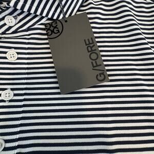 NWT G/FORE Performance Fabric Feeder Stripe Pique Golf Polo Shirt Sz XL
